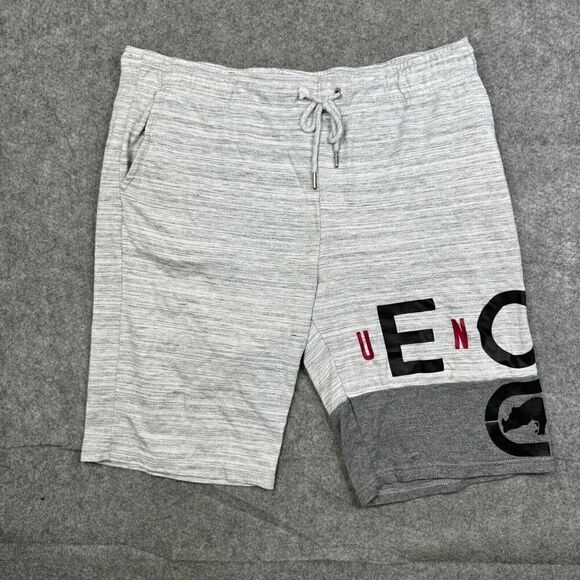 ECKO Unltd Knit Gym Shorts Mens 2XLT Baggy Y2k Cut&Sew Active Gym Sweats - Picture 1 of 7
